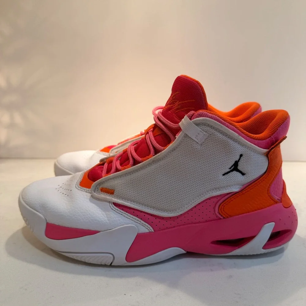 Nike Air Jordan Flight Club 91 GS Pink Orange White Size 7Y‎ DV0490-168 Hi-Top